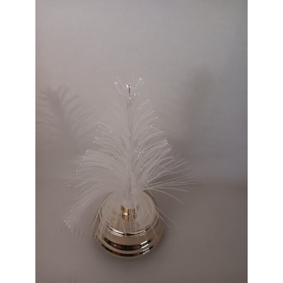 Vintage 1980s Fiber Optic Lighted Musical Tree Lamp Taiwan 11” Tall Christmas - Picture 4 of 5